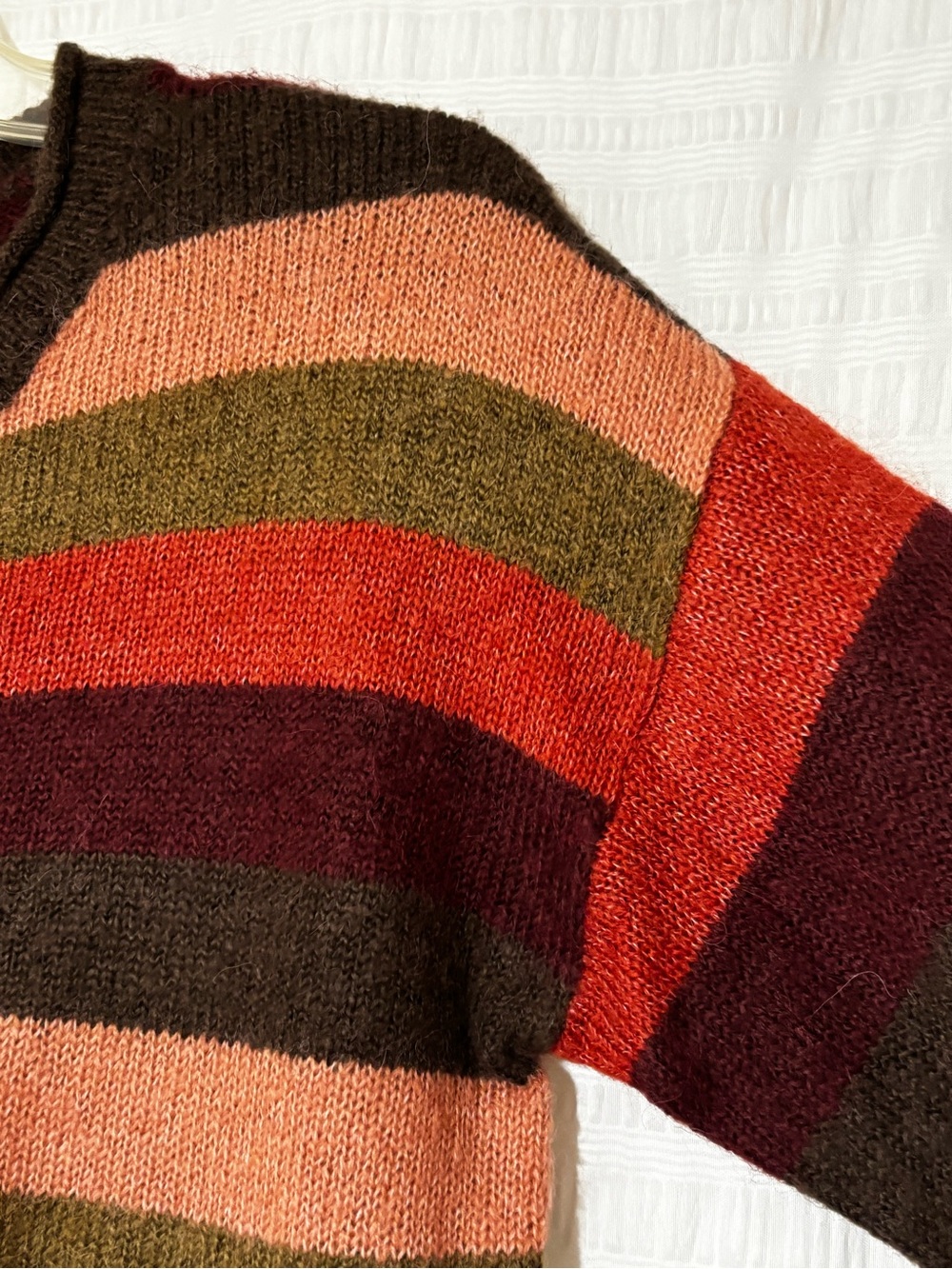 Madewell Chelsea Pocket Pullover Sweater Striped Alpaca Sz XXS - Picture 6 of 10
